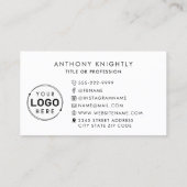 ミニマルなロゴソーシャルメディアのアイコン 名刺 (裏面)