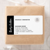 ミニマルなロゴタイポグラフィ白黒製品ラ ラベル (インサイチュ)