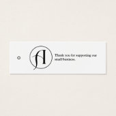 ミニマルなロゴビジネスつるラベルカード (正面)