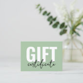 ミニマルなロゴビジネスギフト証明書 名刺 (スタンド正面)