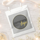 ミニマルなロゴビジネスブランドシルバーグレー会社 フェイバーバッグ (クリップ留めされた状態)