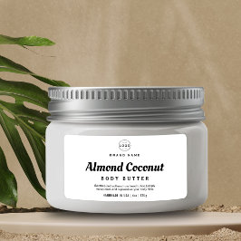 ミニマルなロゴ体スクラブコスメティックJAR製品 ラベル