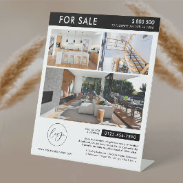 ミニマルなロゴ写真実在コラージュエステート 台座サイン