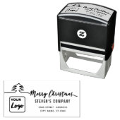 ミニマルなロゴ書道メリークリスマスゴム セルフインキングスタンプ (インサイチュ)