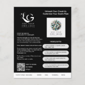 ⭐️ミニマルなロゴ白黒シンプルQRテンプレート チラシ (正面)