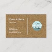 ミニマルなロゴkraft cork wood名刺 名刺 (正面)