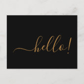 ミニマルなロビンエッグブルーのHelloポストカード(メモ用) ポストカード (正面)