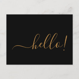 ミニマルなロビンエッグブルーのHelloポストカード(メモ用) ポストカード