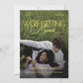 ミニマルなロマンス映画のポスタ結婚ー写真 招待状 (正面)