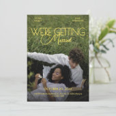 ミニマルなロマンス映画のポスタ結婚ー写真 招待状 (スタンド正面)