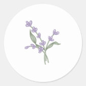 ミニマルなロマンチックなラベ結婚ンダーズ ラウンドシール (正面)