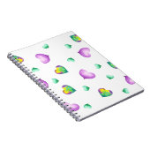 ミニマルなロマンチックな水の色のハートノートブック ノートブック (右側)