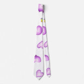 ミニマルなロマンチックな水の色ハート ネクタイ (正面)