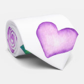 ミニマルなロマンチックな水の色ハート ネクタイ (ロール)