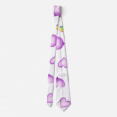 ミニマルなロマンチックな水の色ハート ネクタイ (裏面)