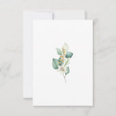 ミニマルなロマンチックな緑のQRコー結婚ド セーブザデート (裏面)