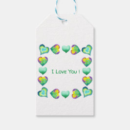 ミニマルなロマンチック私はあなたを愛するバレンタインデー ギフトタグ