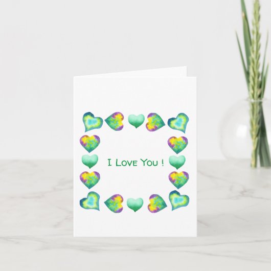 ミニマルなロマンチック私はあなたを愛するバレンタインデー ノートカード (正面)