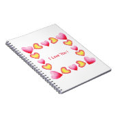 ミニマルなロマンチック私はあなたを愛するバレンタインデー ノートブック (右側)