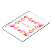 ミニマルなロマンチック私はあなたを愛するバレンタインデー ノートブック (左側)