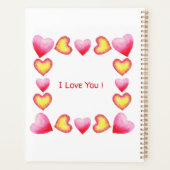 ミニマルなロマンチック私はあなたを愛するバレンタインデー プランナー手帳 (裏面)