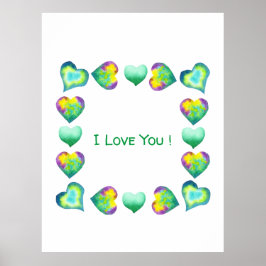 ミニマルなロマンチック私はあなたを愛するバレンタインデー ポスター
