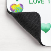 ミニマルなロマンチック私はあなたを愛するバレンタインデー マウスパッド (コーナー)