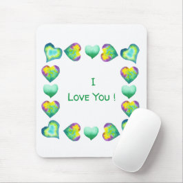 ミニマルなロマンチック私はあなたを愛するバレンタインデー マウスパッド