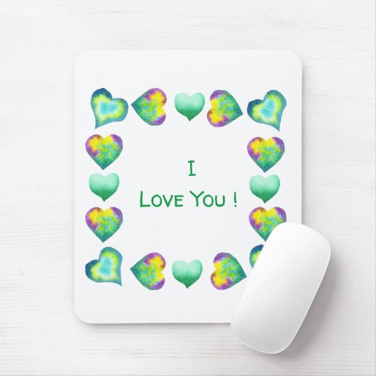 ミニマルなロマンチック私はあなたを愛するバレンタインデー マウスパッド (マウス)