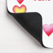 ミニマルなロマンチック私はあなたを愛するバレンタインデー マウスパッド (コーナー)