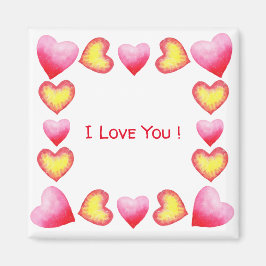 ミニマルなロマンチック私はあなたを愛するバレンタインデー マグネット