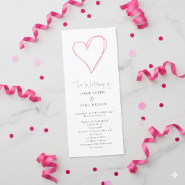 ミニマルなロマンチック結婚ピンクハート式 プログラム