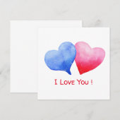 ミニマルなロマンチックI Love Youポストカード (正面/裏面)