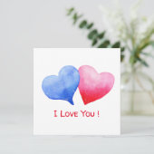 ミニマルなロマンチックI Love Youポストカード (スタンド正面)