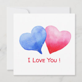 ミニマルなロマンチックI Love Youポストカード