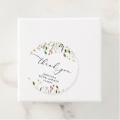 ミニマルなワイルドフラワーブライダルシャワーメッセージカード フェイバータグ (インサイチュ)