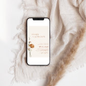 ミニマルなワイルドフラワーボヘミ結婚アン 招待状