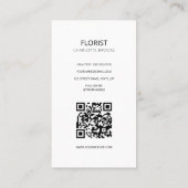 ミニマルなワイルドフラワーモダンズ水彩 名刺 (裏面)