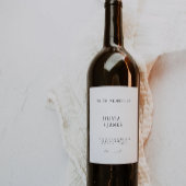 ミニマルなワインボトルラベルテンプレート ワインラベル