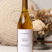 ミニマルなワインボトルラベルテンプレート ワインラベル