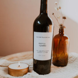 ミニマルなワインボトルラベルテンプレート ワインラベル