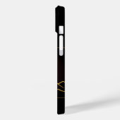 ミニマルなワンストロークの山稜線 | 日の出ライン Case-Mate iPhoneケース (裏面 / 左)