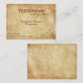 ミニマルなヴィンテージのアンティーク 名刺 (正面/裏面)