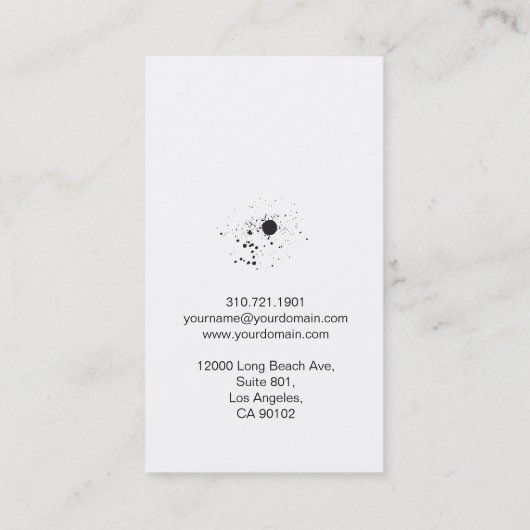 ミニマルなヴィンテージの作家の名刺-黒 名刺 (裏面)