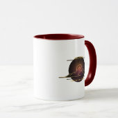 ミニマルな一筆の山脈 | サンライズライン マグカップ (正面右)