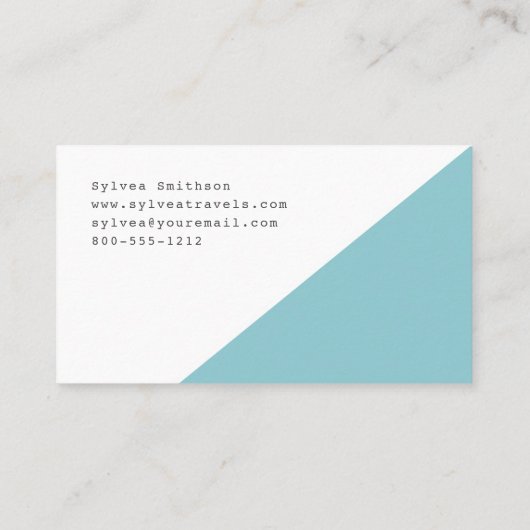 ミニマルな世界地図Uの一突きすべての色 名刺 (裏面)