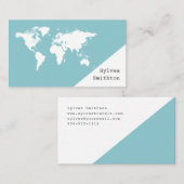 ミニマルな世界地図Uの一突きすべての色 名刺 (正面/裏面)