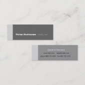 ミニマルな中立色の単純化したコンサルタント スキニー名刺 (正面/裏面)