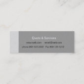 ミニマルな中立色の単純化したコンサルタント スキニー名刺 (裏面)