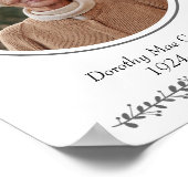 ミニマルな丸型写真追悼サービス葬儀 ポスター (角)